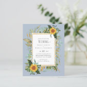 Papier Rustique BOHO Sunflowers Mariage de verdure (Debout devant)