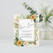 Papier Rustique BOHO Sunflowers Mariage de verdure (Debout devant)