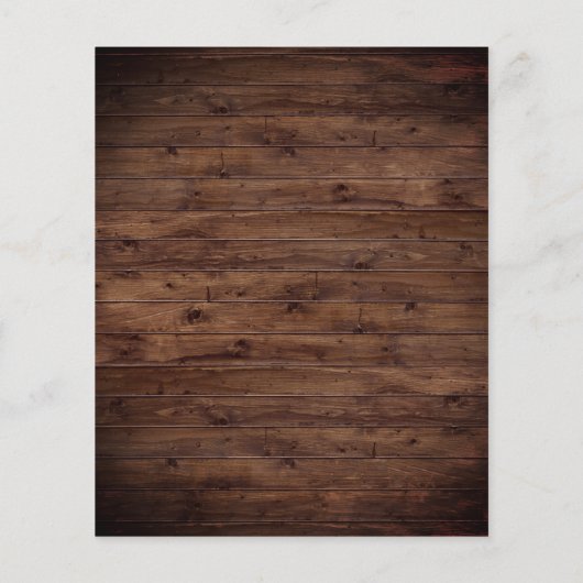 Papier Rustique Bois Bourgogne Rouge Budget Mariage Invit (Dos)