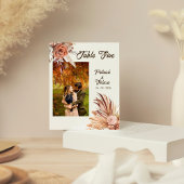 Papier Rustique Brown Mariage photo Numéro de tableau Mod