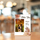 Papier Rustique Brown Mariage photo Numéro de tableau Mod