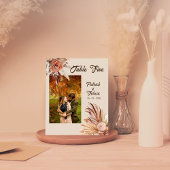 Papier Rustique Brown Mariage photo Numéro de tableau Mod