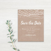 Papier Rustique Burlap String éclats mariage Enregistrer 