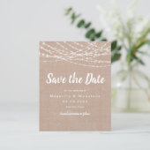 Papier Rustique Burlap String éclats mariage Enregistrer  (Debout devant)
