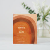 Papier Rustique Burnt Orange Arch Budget Mariage Inviter (Debout devant)