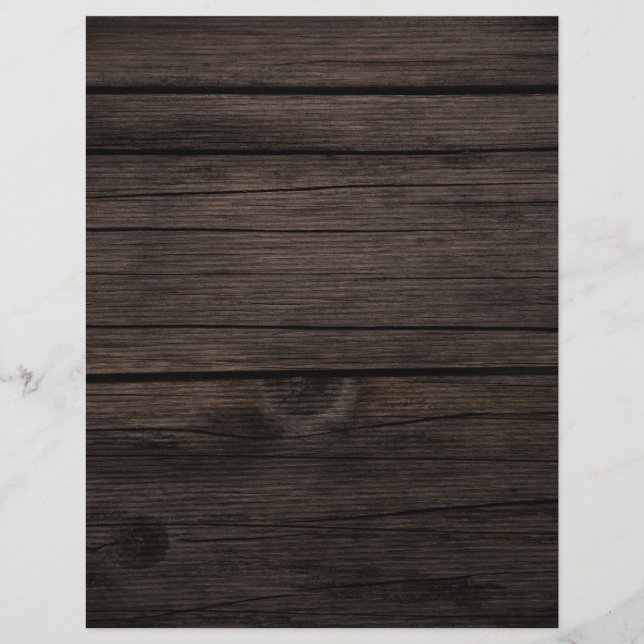 Papier rustique en bois foncé (Devant)