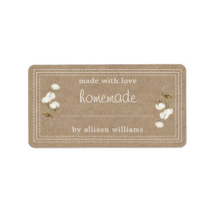 Papier rustique Étiquette en coton Sprig Kraft fai
