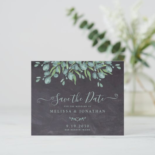 Papier Rustique Eucalyptus Budget Mariage Enregistrer La  (Debout devant)