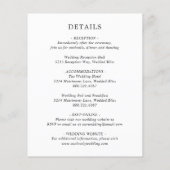 Papier Rustique Floral Fleur sauvage Budget Faire-part de (Dos)