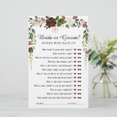 Papier Rustique Floral | Jeu de Baby Shower Bohème Botani (Debout devant)