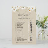 Papier Rustique Il Dit Qu'Elle Dit Daisy Fête des mariées (Debout devant)