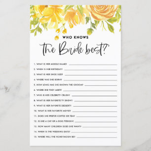 Papier Rustique Jaune Floral Whi connaît la mariée meille
