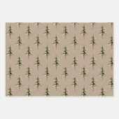 Papier rustique Kraft Hivernal Épinette 3 (Devant)