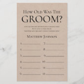 Papier Rustique L'Âge De La Pièce (Devant)