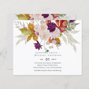 Papier Rustique Maroon Ginger Mariage Blush