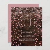 Papier Rustique moderne Dusty Rose rose Confetti Mariage (Devant / Derrière)