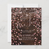Papier Rustique moderne Dusty Rose rose Confetti Mariage (Devant)