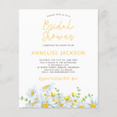 Papier Rustique moderne floral BUDGET invitation douche n (Devant)