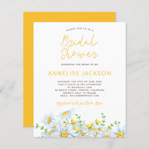 Papier Rustique moderne floral BUDGET invitation douche n
