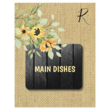 Rustique pays burlap recette organisateur diviseur
