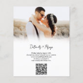 Papier Rustique Sage Green Photo Budget Mariage QR Code (Dos)