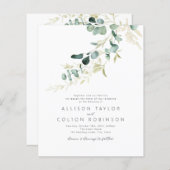 Papier Rustique sauge budget vert tout en un mariage (Devant / Derrière)