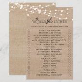 Papier Rustique serait-elle plutôt nuptiale jeu de douche (Devant / Derrière)