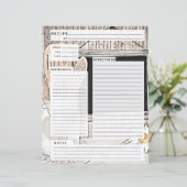 Papier Rustlic Pays Burlap Recette Insertion (Debout devant)