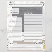 Papier Rustlic Pays Burlap Recette Insertion (Dos)