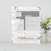 Papier Rustlic Pays Burlap Recette Insertion (Debout devant)