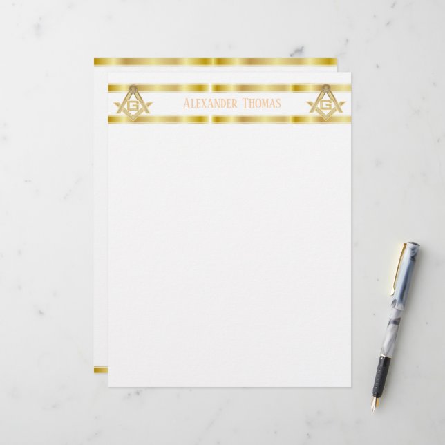 Papier (RWB) Esprit maçonnique (Devant/Arrière en situation)