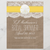 Papier Sable Dollar Fête des mariées Plage Recette Divide (Devant)