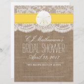 Papier Sable Dollar Fête des mariées Plage Recette Divide (Devant / Derrière)