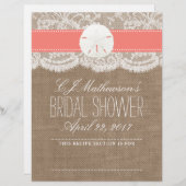 Papier Sable Dollar Fête des mariées Plage Recette Divide (Devant / Derrière)