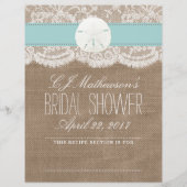 Papier Sable Dollar Fête des mariées Plage Recette Divide (Devant)