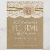 Papier Sable Dollar Fête des mariées Plage Recette Divide (Devant)