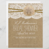 Papier Sable Dollar Fête des mariées Plage Recette Divide (Devant / Derrière)