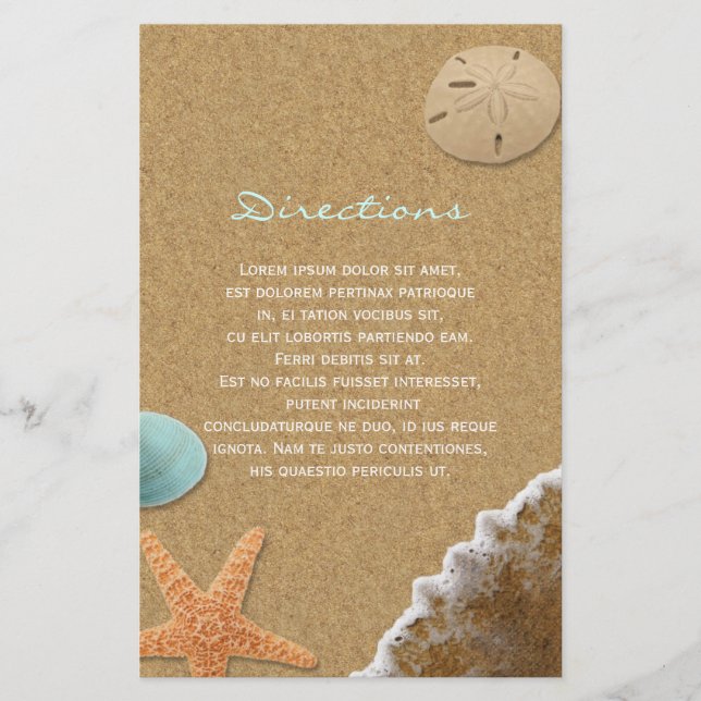 Papier Sable et coquillages Orientation de plage (Devant)
