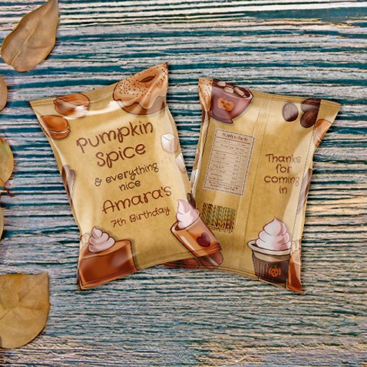 Papier Sac à chips citrouille épice et tout
