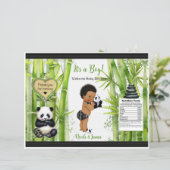 Papier Sac à puces Thème Bamboo Panda pour bébé garçon (Debout devant)