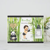 Papier Sac à puces Thème Bébé Garçon Panda Bambou (Debout devant)