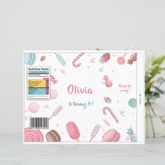 Papier Sac de fête Candyland (Debout devant)