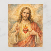 Papier Sacred Heart Jesus Religious Traditional Catholic (Devant)