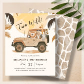Papier Safari Animal 2e anniversaire Invitation Budget