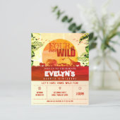 Papier Safari Animal Four Ever Wild Invitation d'annivers (Debout devant)