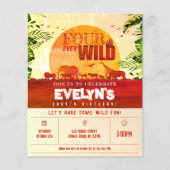 Papier Safari Animal Four Ever Wild Invitation d'annivers (Devant)