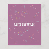 Papier Safari Animaux Filles Budget Anniversaire Invitati (Dos)