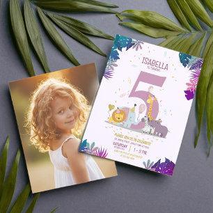 Papier Safari Animaux Filles Budget Photo Anniversaire In