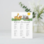 Papier Safari Animaux Mummy's Purse Baby shower Jeu (Debout devant)