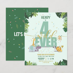 Papier Safari Animaux Quatre jamais Wild Budget Anniversa